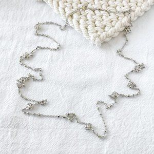 Authentic Kendra Scott Rue - Silver Long Strand Necklace